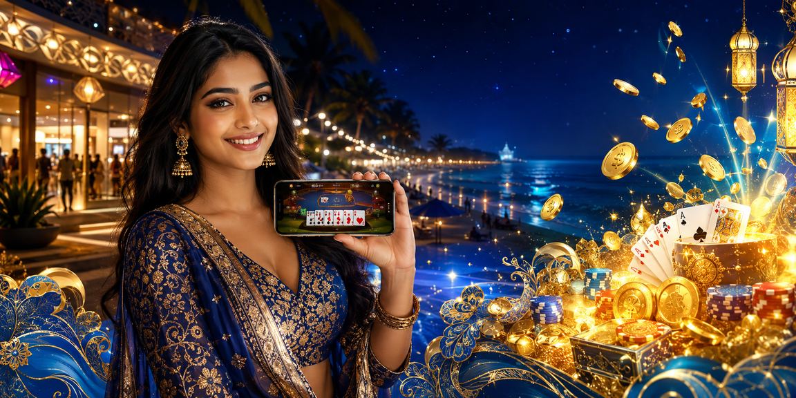 কক্সবাজার সমুদ্র সৈকতের পরিবেশে টিন প্যাটি কার্ড বেটিং থিম